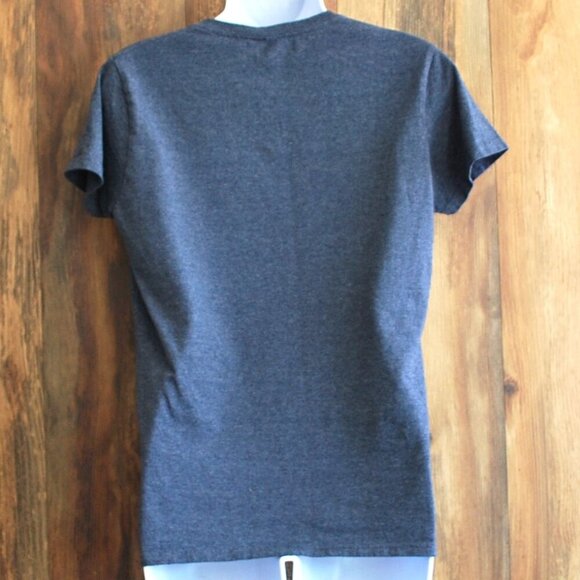 Farm Fed Clothing Blue Gray Tee Tshirt Caffeine Medium - Picture 2 of 3